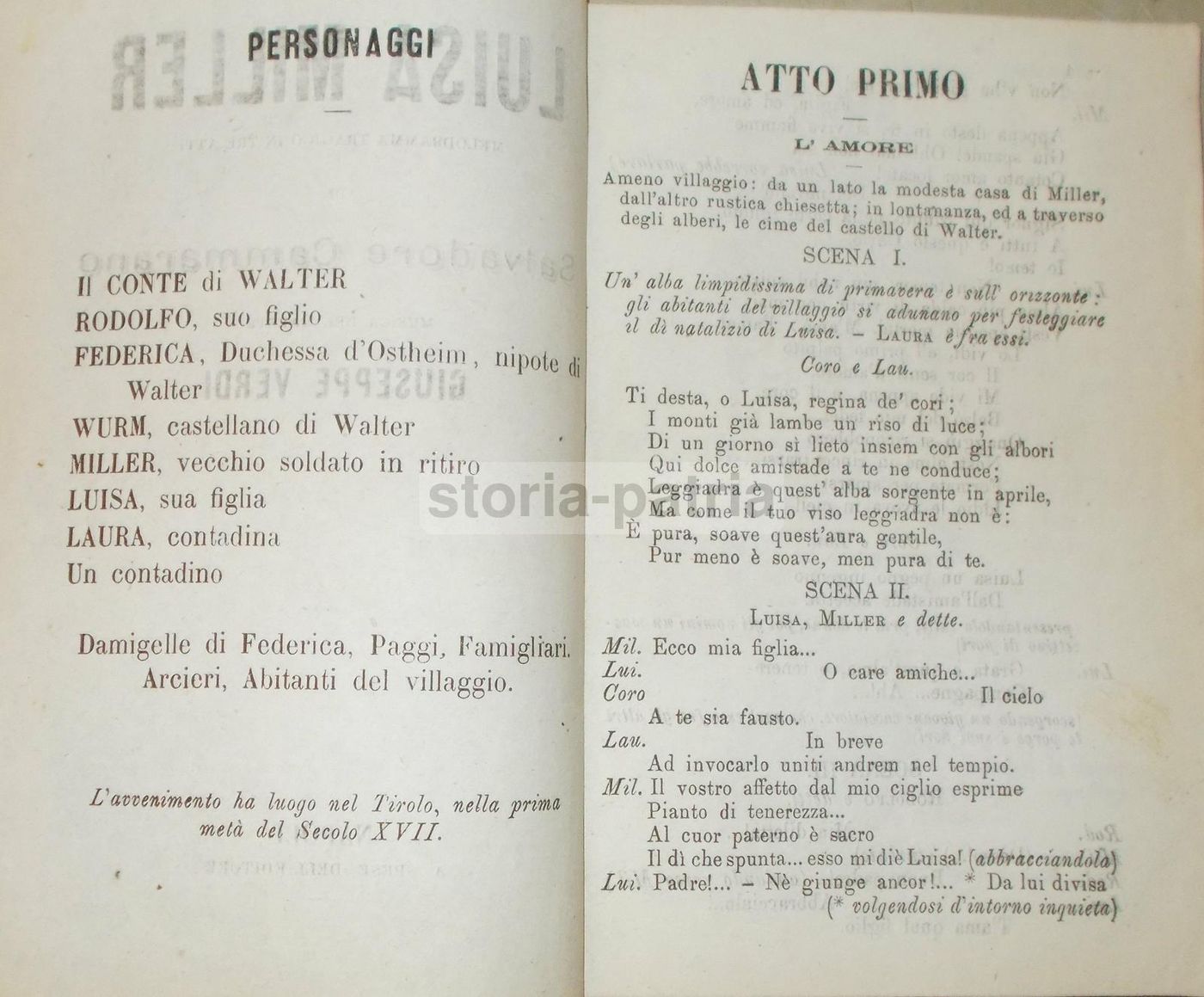 Luisa Miller: Libretto Per Melodramma Tragico Di Salvadore Cammarano, Musica Di Giuseppe Verdi