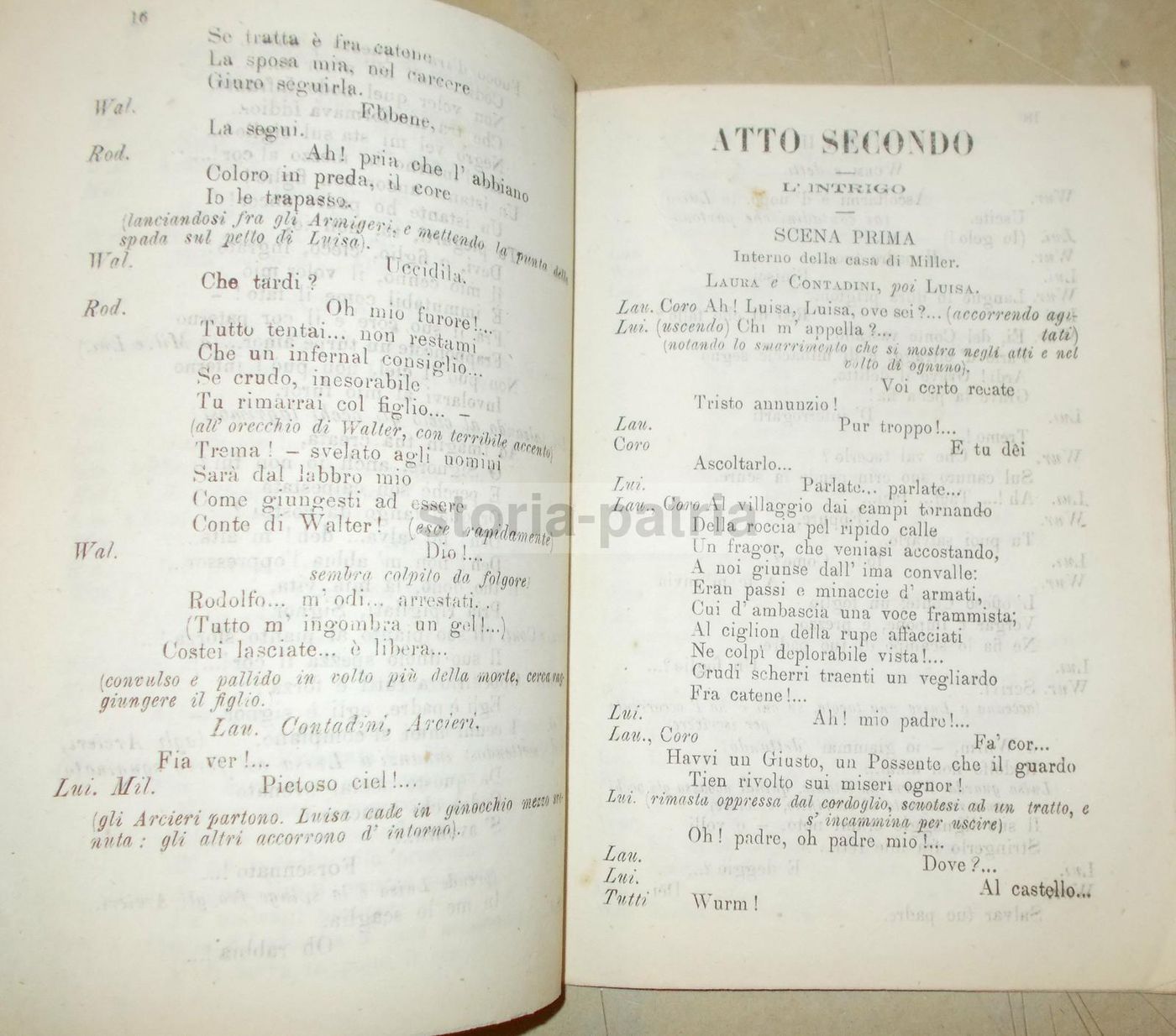 Luisa Miller: Libretto Per Melodramma Tragico Di Salvadore Cammarano, Musica Di Giuseppe Verdi