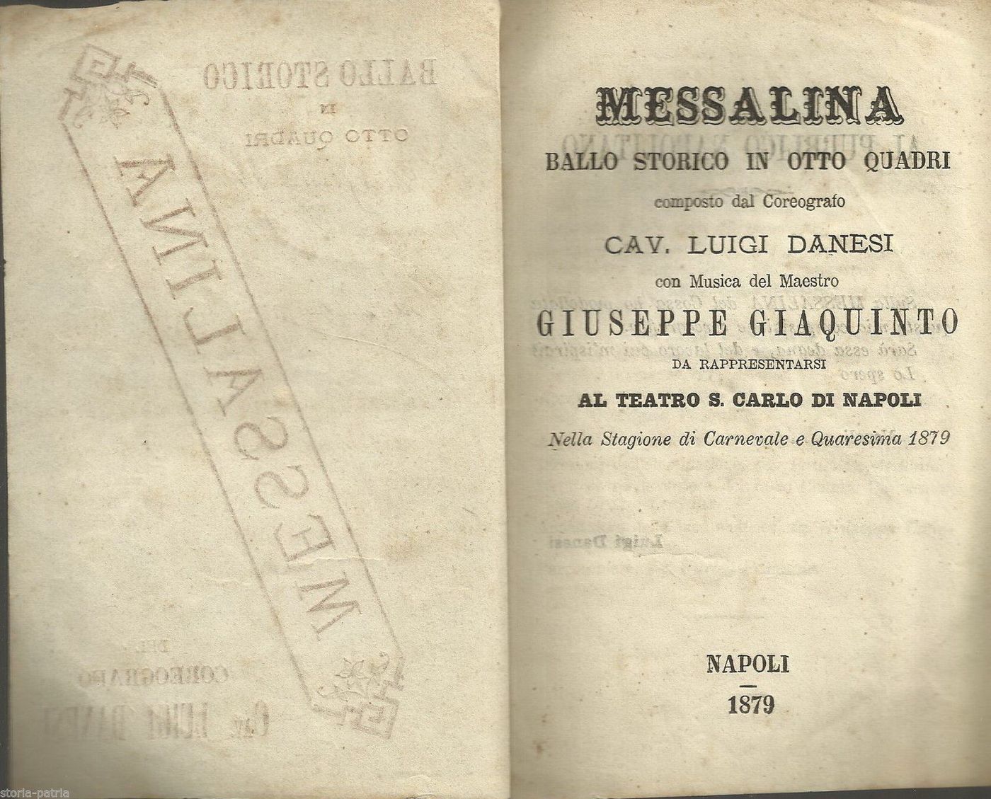 Messalina: Ballo Storico Al Teatro S. Carlo Di Napoli (1879)   Luigi Danesi