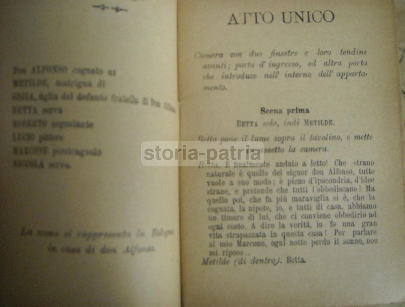 La Conversazione Al Bujo: Farsa Teatrale, Salani 1920 Bologna