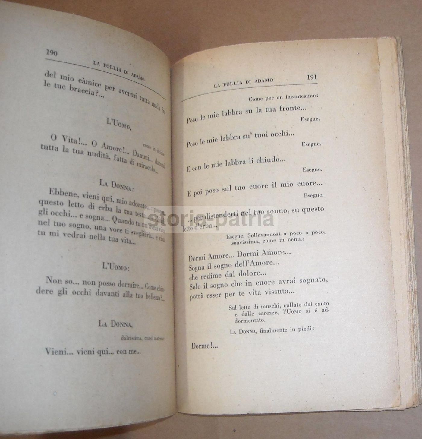 La Follia Di Adamo Di Giuseppe Maria Pellicano, 1929 Prima Edizione