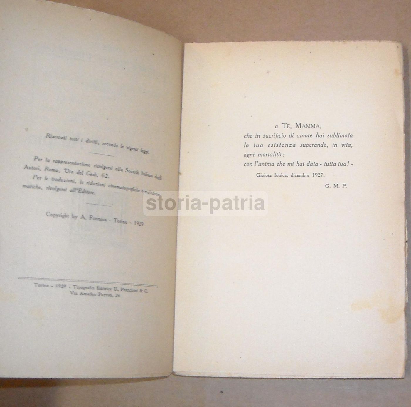 La Follia Di Adamo Di Giuseppe Maria Pellicano, 1929 Prima Edizione