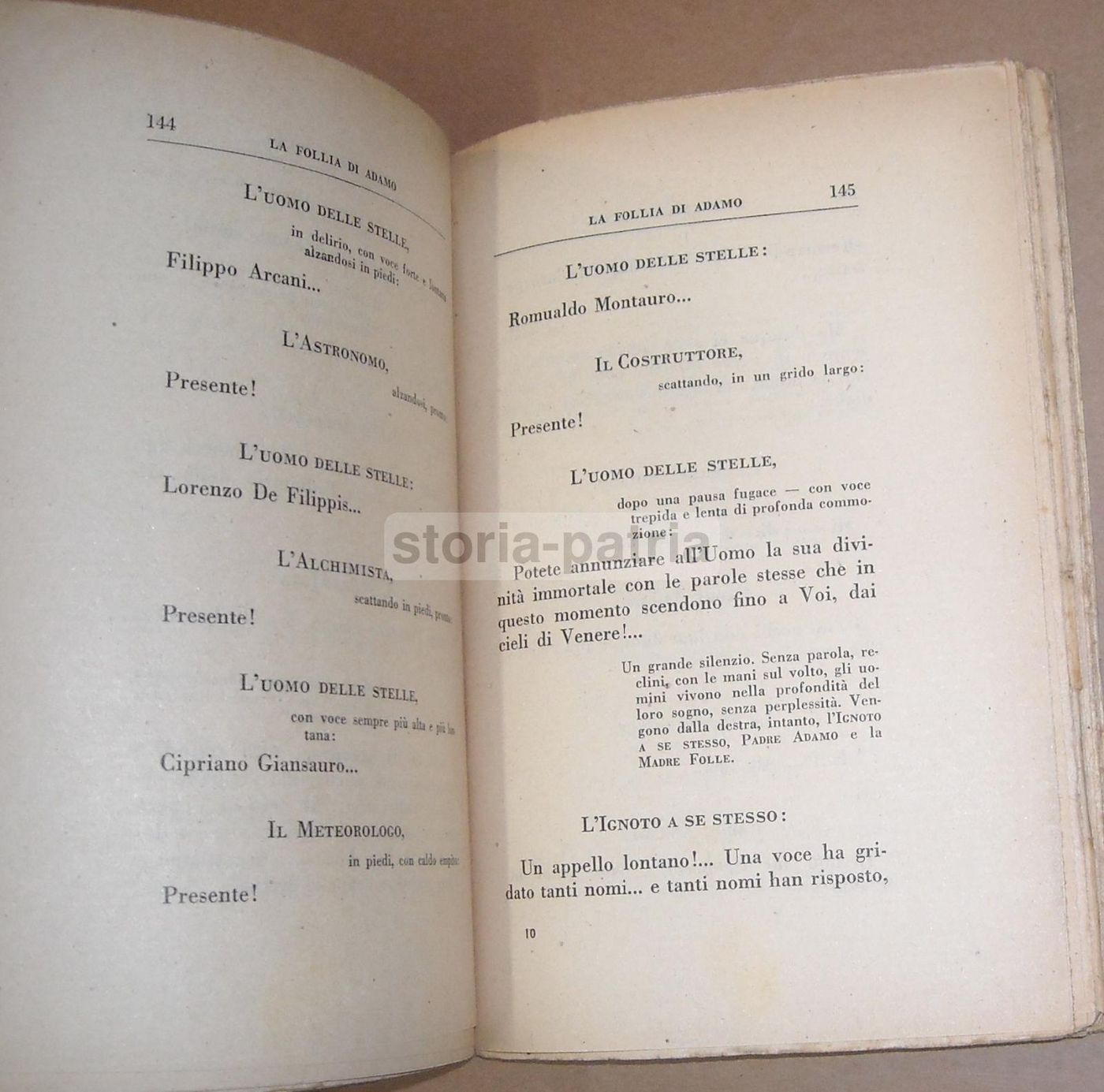 La Follia Di Adamo Di Giuseppe Maria Pellicano, 1929 Prima Edizione