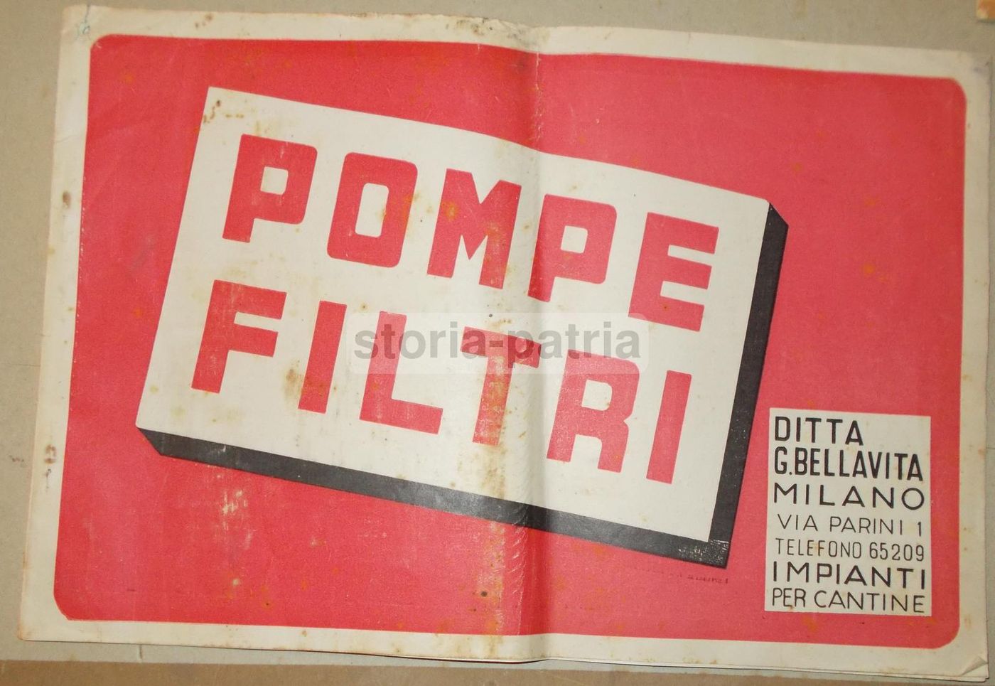 Catalogo Bellavita Pompe E Filtri Enologia Milano Anni '30