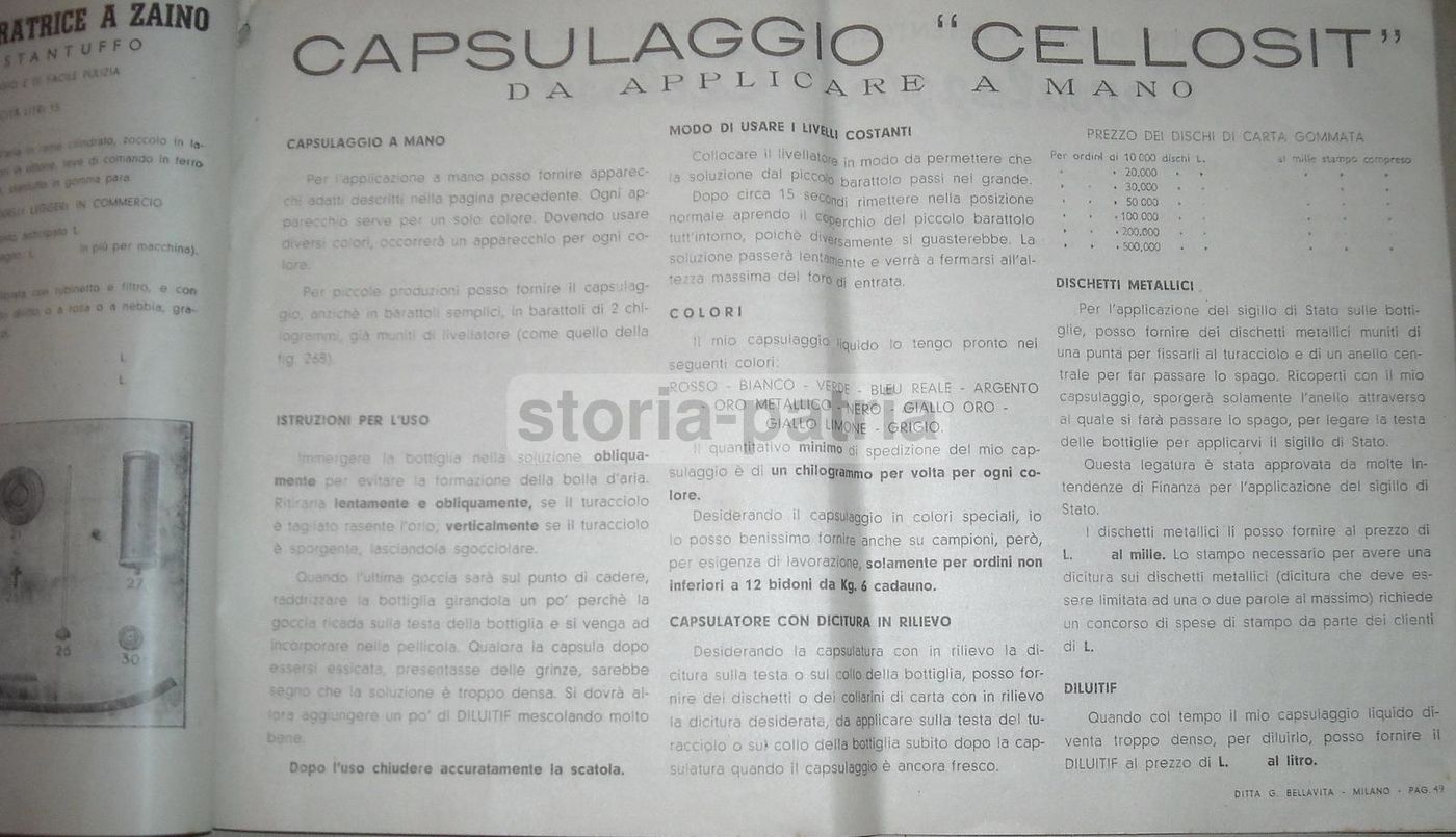 Catalogo Bellavita Pompe E Filtri Enologia Milano Anni '30