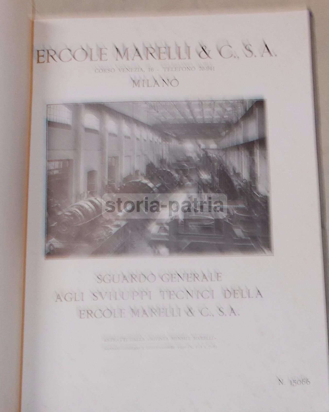 Ercole Marelli 1941: Sviluppi Tecnici Elettromeccanica E Motori