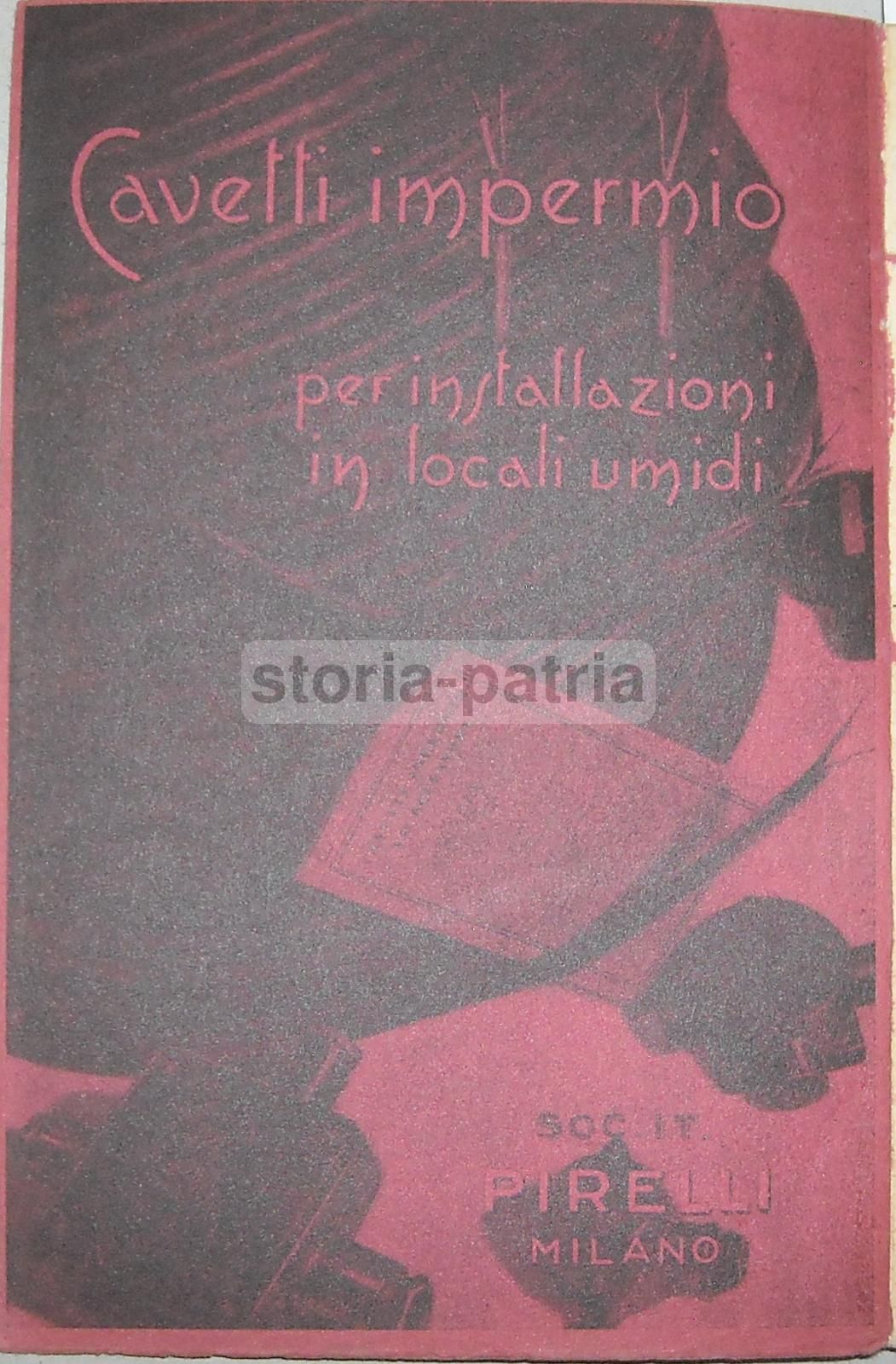 Pubblicità Pirelli Cavetti Impermio 1936 Milano Gomma Elettricità