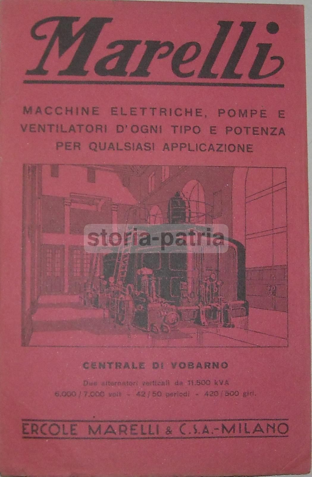 Stampa Pubblicitaria Marelli E Philips 1936 Centrale Vobarno
