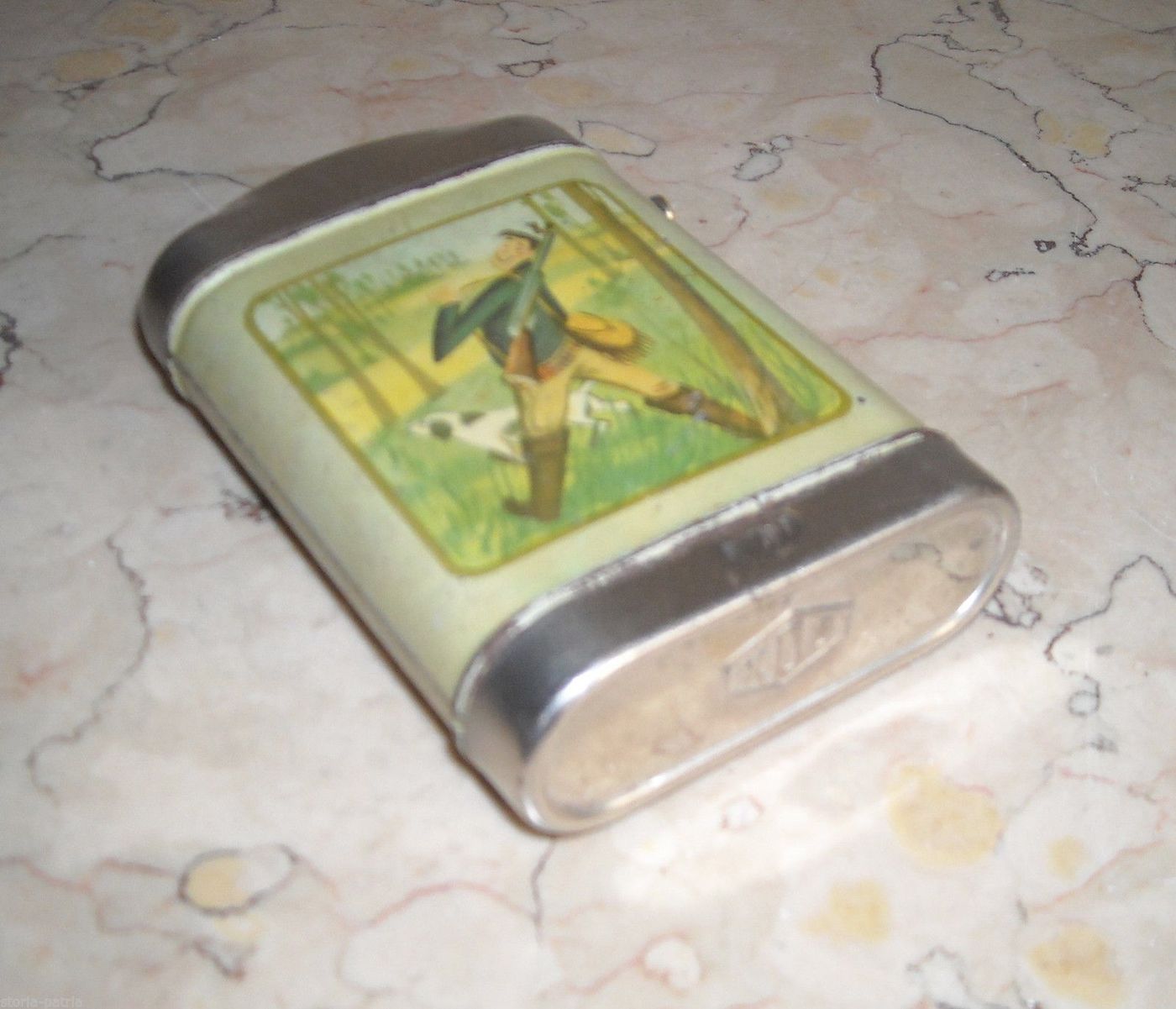 Pila Tascabile Vintage Caccia Con Cane Illustrato Anni '50