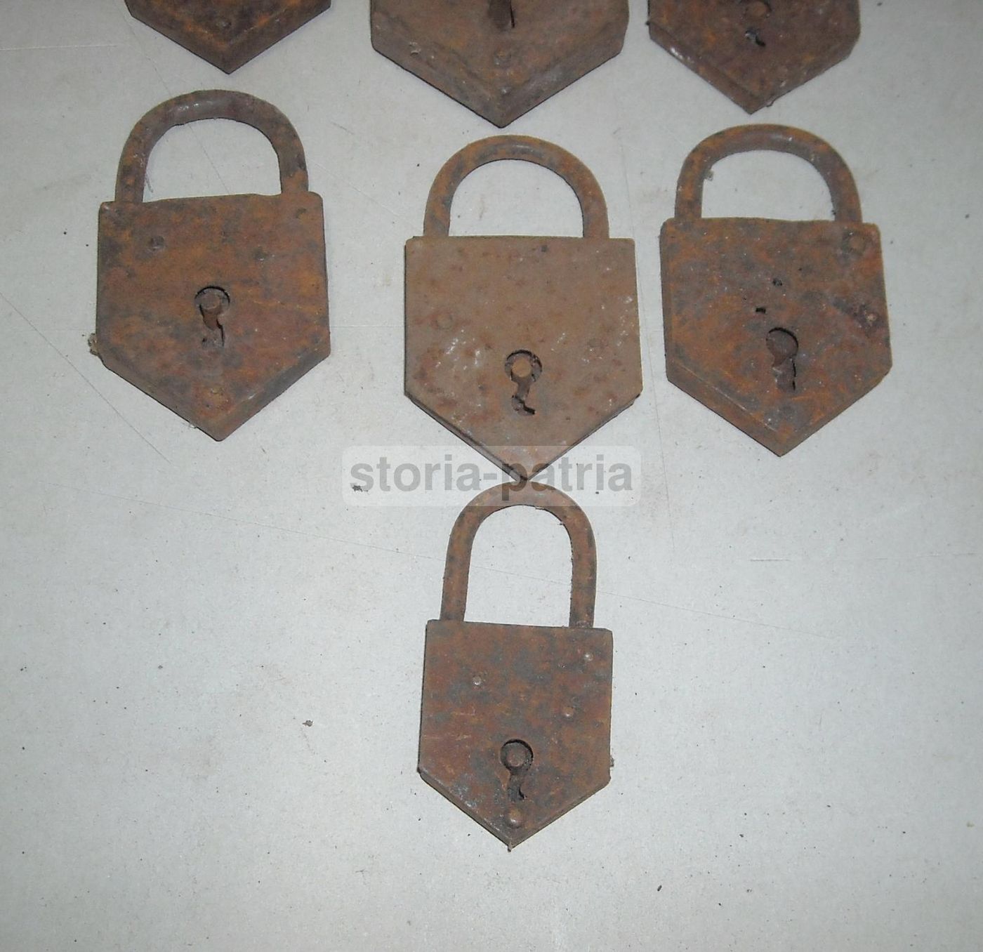 7 Lucchetti Antichi In Ferro, Fine '800   Inizio '900
