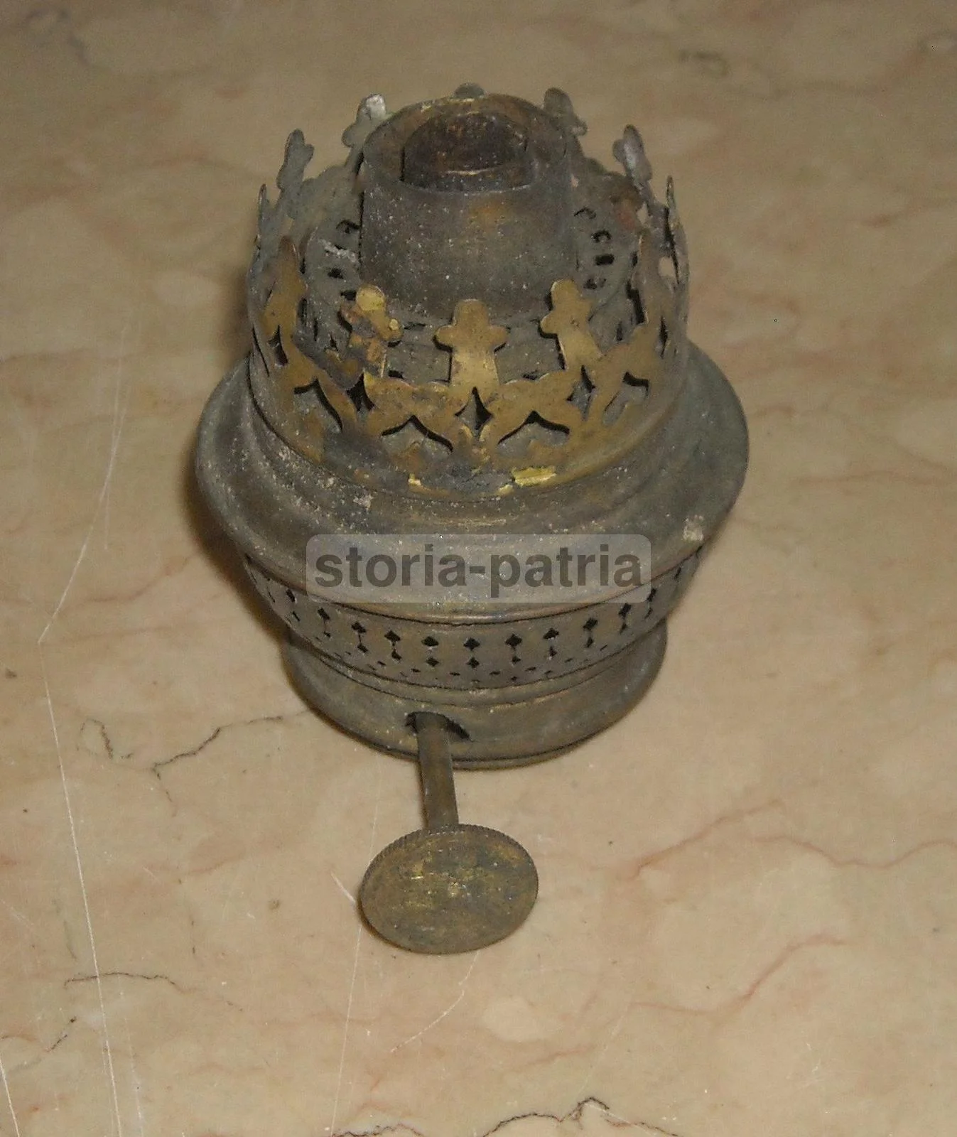 Kosmo Brenner Mechanism for Oil Lamp in Brass, Late 1800s