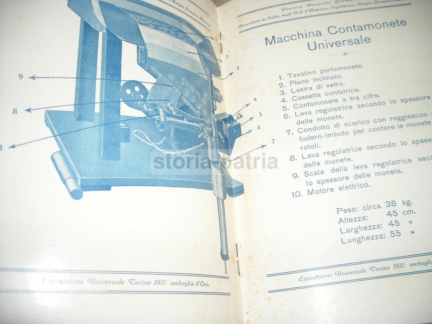 Manuale Macchina Contamonete Audion Francotyp, Milano (circa 1920)