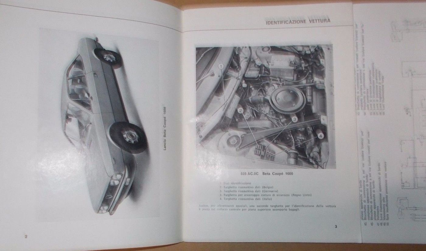 Manuale d'Uso E Manutenzione Lancia Beta Coupé 1600 1800 (1974)
