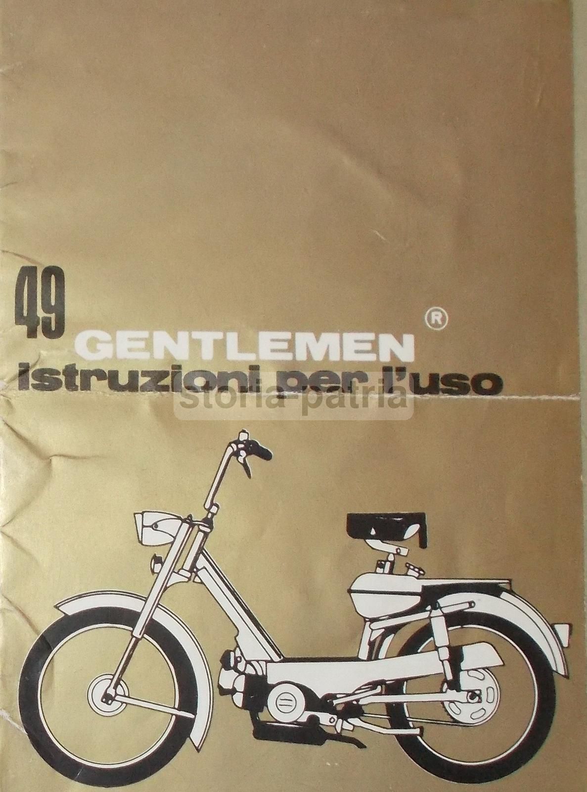 Libretto Istruzioni Benelli 49 Gentlemen, Pesaro, Anni '70