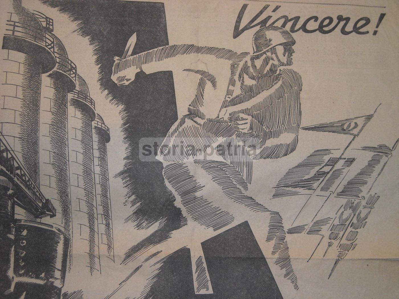 Pubblicità Ilva 1941: Illustrazione Futurista Di Fontana, Il Popolo d'Italia
