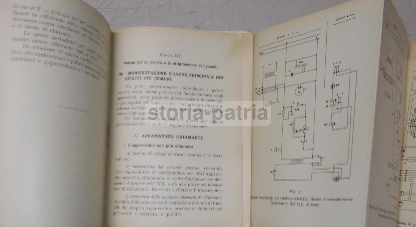 Manuale Telefoni Hasler A Chiamata Selettiva 1947 Ferrovie Dello Stato