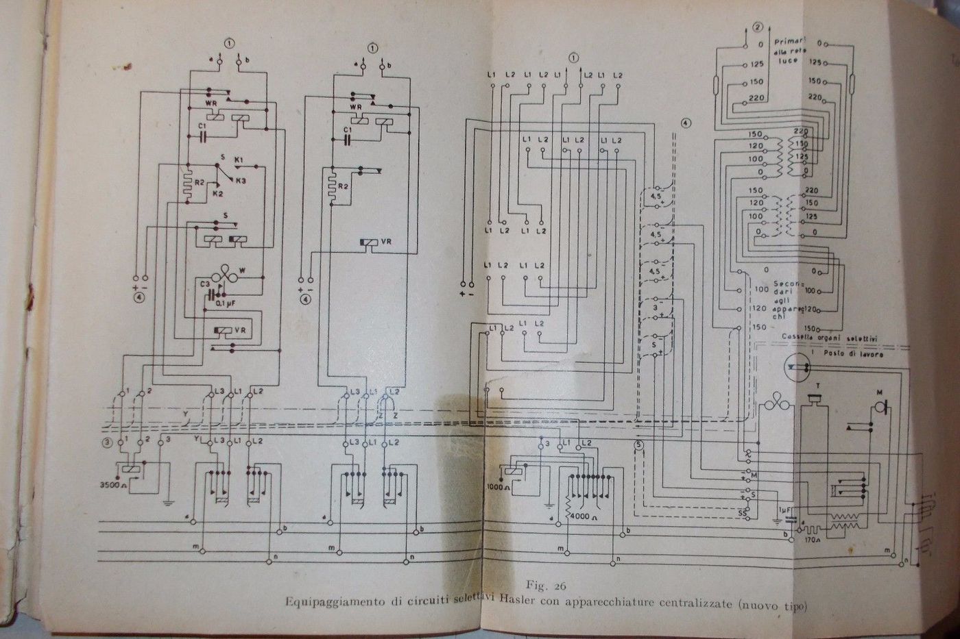 Manuale Telefoni Hasler A Chiamata Selettiva 1947 Ferrovie Dello Stato