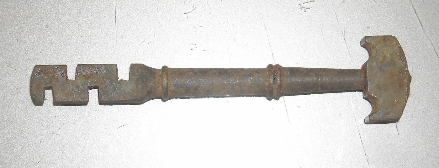 Antico Attrezzo Da Vetraio In Ferro Battuto, XIX Secolo