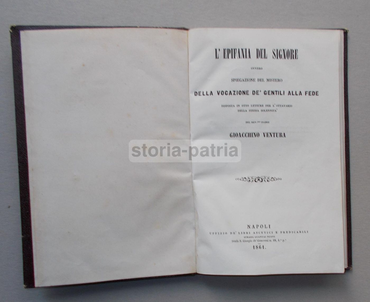 L'Epifania Del Signore Di Gioacchino Ventura, Napoli 1861