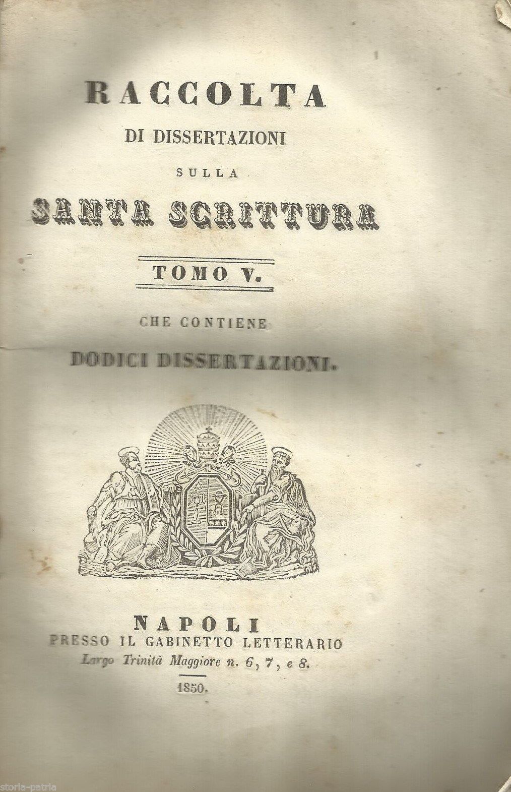 Dissertazioni Sulla Santa Scrittura, Tomo V, Napoli, 1850