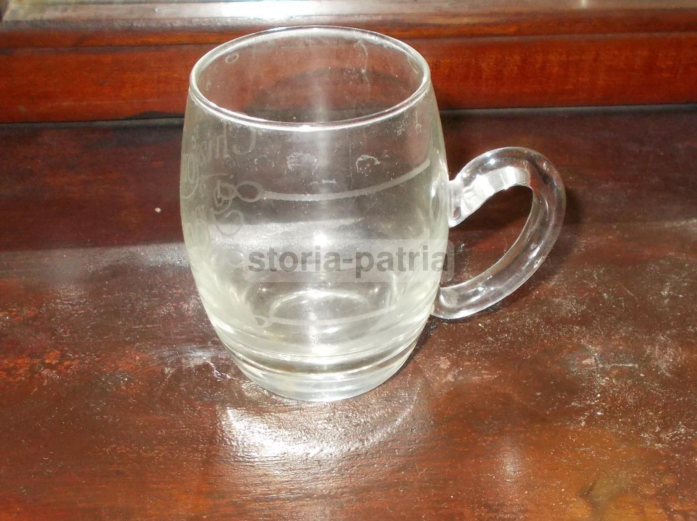 Bicchiere Pubblicitario Chianciano Giordano In Vetro Inciso, 1959