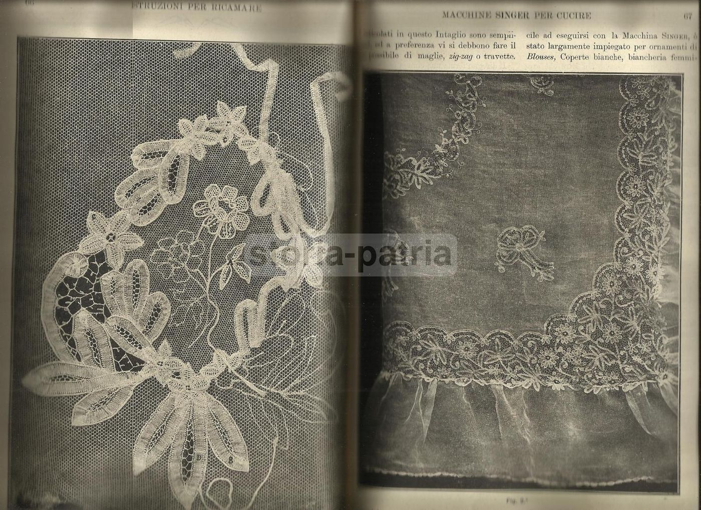 Manuale Ricamo Singer 1908: Merletti Veneziani, Malta E Biancheria