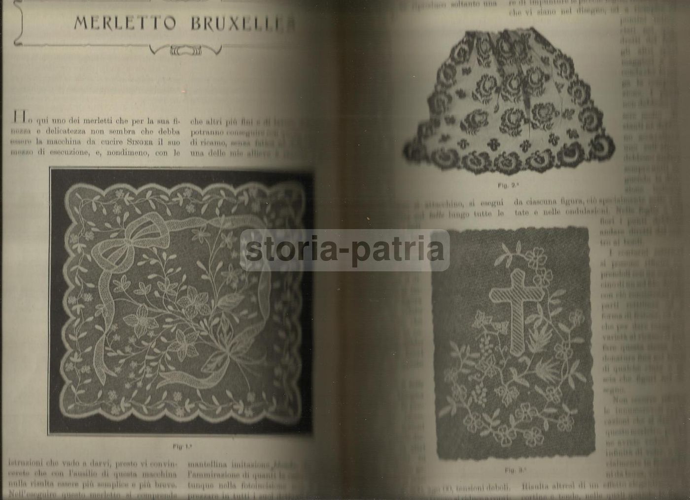 Manuale Ricamo Macchina Singer 1908 X. Dell'Aro Merletti Venezia