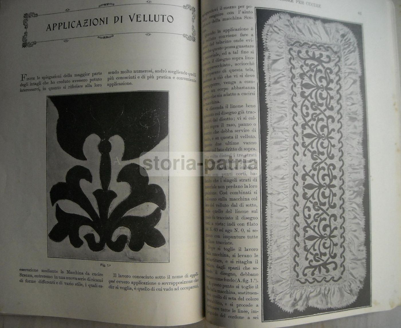 Manuale Ricamo Macchina Singer 1908 X. Dell'Aro Merletti Venezia