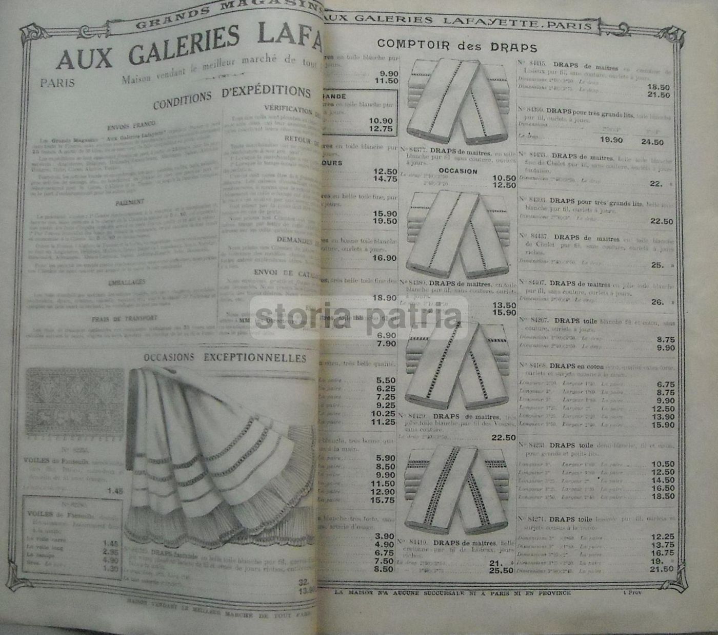 Catalogo Galeries Lafayette 1912: Tessuti, Biancheria E Lingerie, Parigi