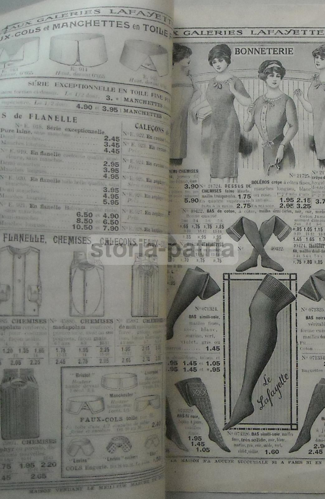 Catalogo Galeries Lafayette 1912: Tessuti, Biancheria E Lingerie, Parigi