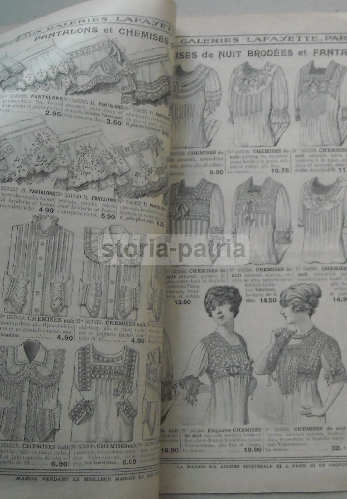 Catalogo Galeries Lafayette 1912: Tessuti, Biancheria E Lingerie, Parigi