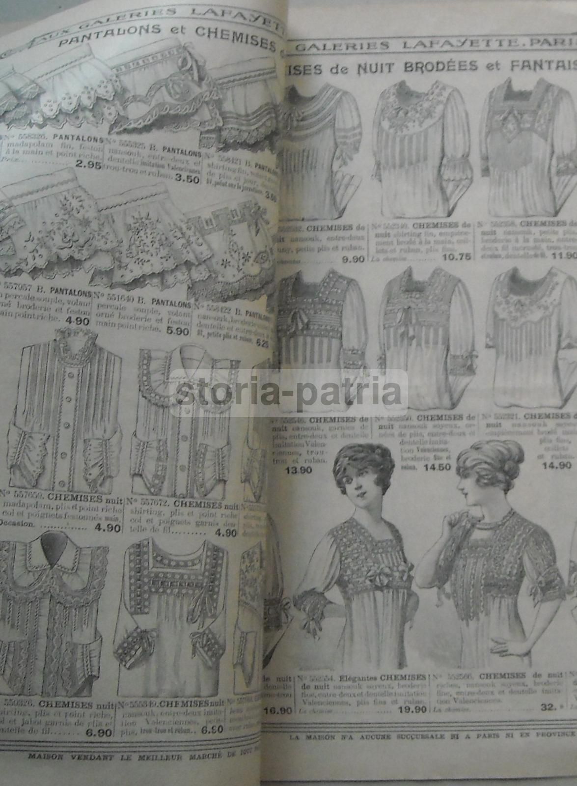 Catalogo Galeries Lafayette 1912: Tessuti, Biancheria E Lingerie, Parigi