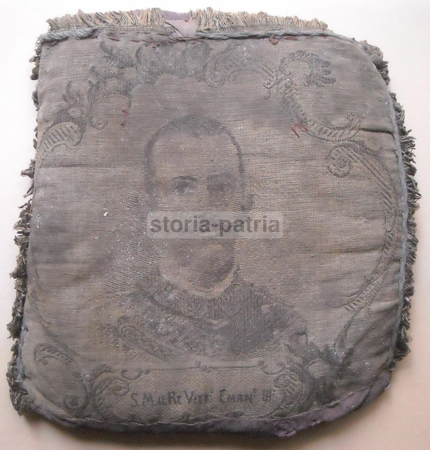 Cuscino Antico Vittorio Emanuele III Savoia, Tessuto Epoca Militaria