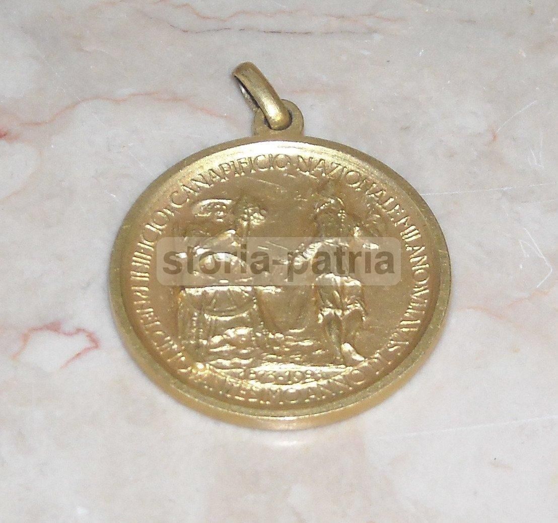 Medaglia Linificio Canapificio Nazionale 1873 1923 Milano Industria