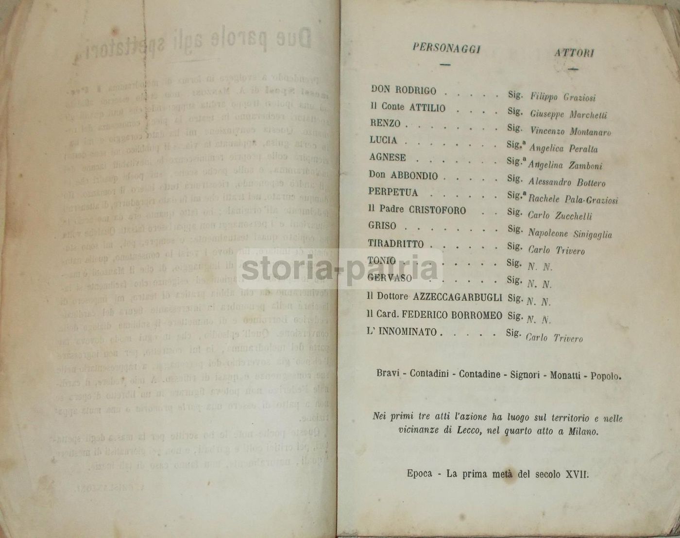 Libretto De I Promessi Sposi, Ghislanzoni, Petrella, Teatro Carignano, 1869