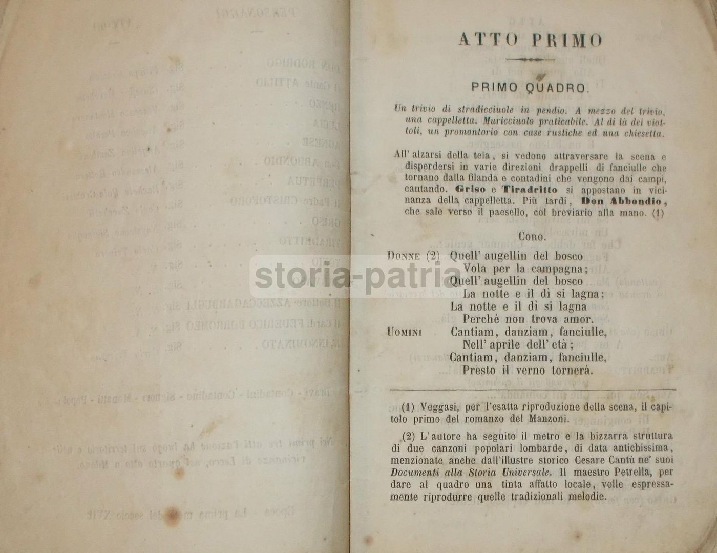Libretto De I Promessi Sposi, Ghislanzoni, Petrella, Teatro Carignano, 1869
