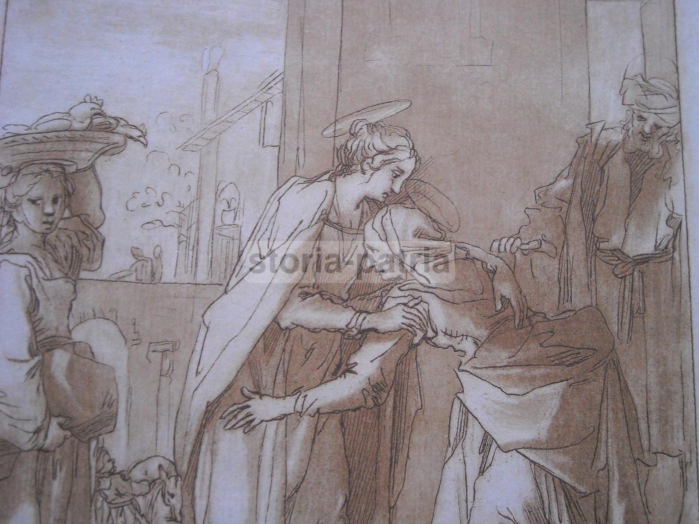 Incisione Della Visitazione Di Stefano Mulinari Da Ventura Salimbeni, 1774