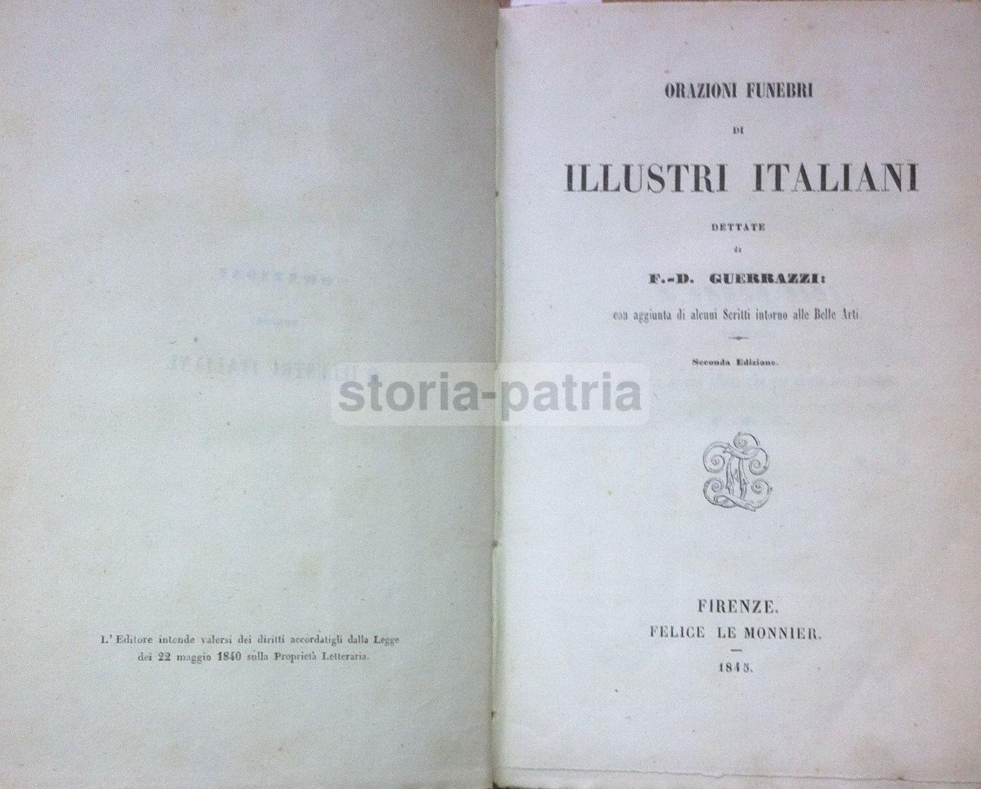 Orazioni Funebri Di Illustri Italiani (Le Monnier, 1845)