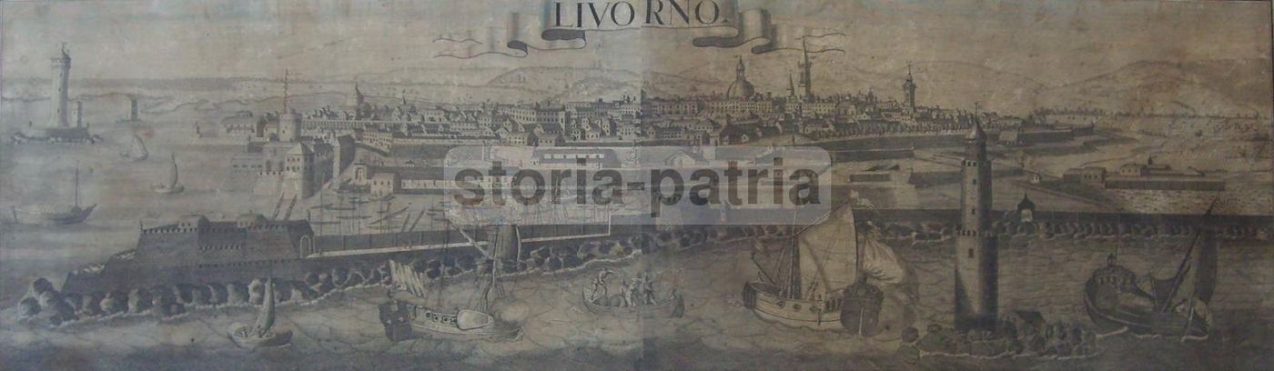 Veduta Panoramica Di Livorno (incisione All'Acquaforte Del XVIII Secolo)