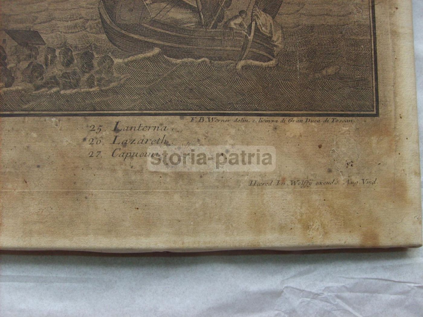 Veduta Panoramica Di Livorno (incisione All'Acquaforte Del XVIII Secolo)