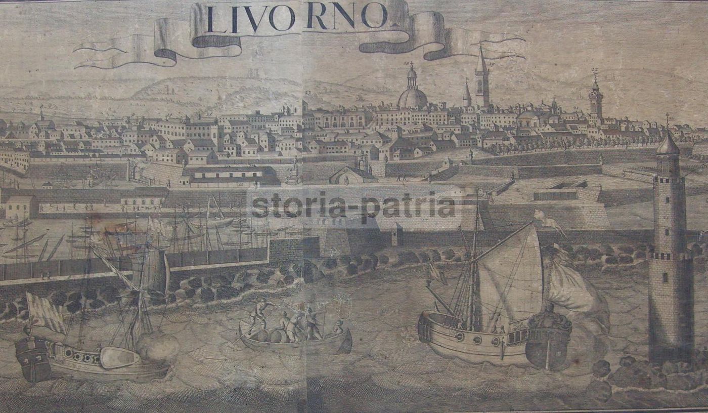 Veduta Panoramica Di Livorno (incisione All'Acquaforte Del XVIII Secolo)