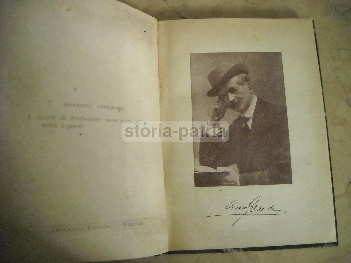 Dizioni: Orazio Grandi, Firenze, Cecconi, 1920 (Rara Prima Edizione)
