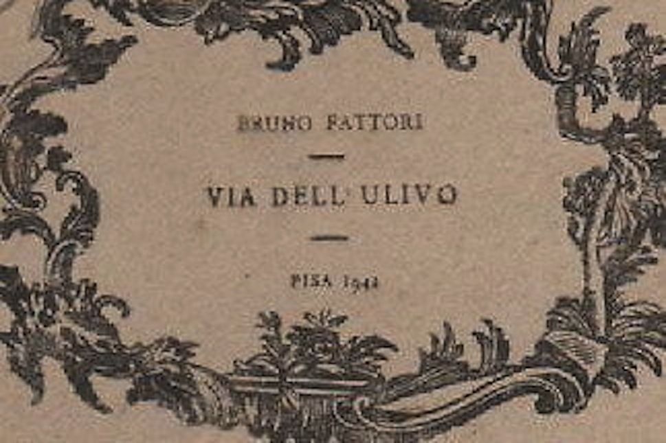 Bruno Fattori   Via Dell'Ulivo: Canzoni Della Città (1942)