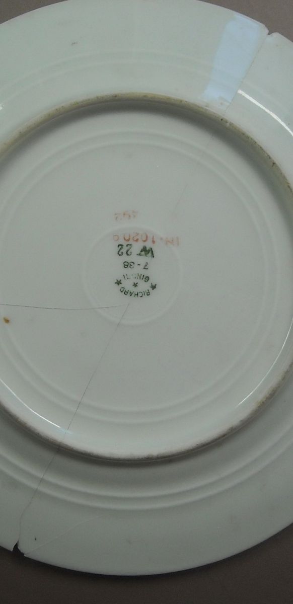 Piatto Richard Ginori In Porcellana Con Decoro Mitologico E Floreale, Anni '20