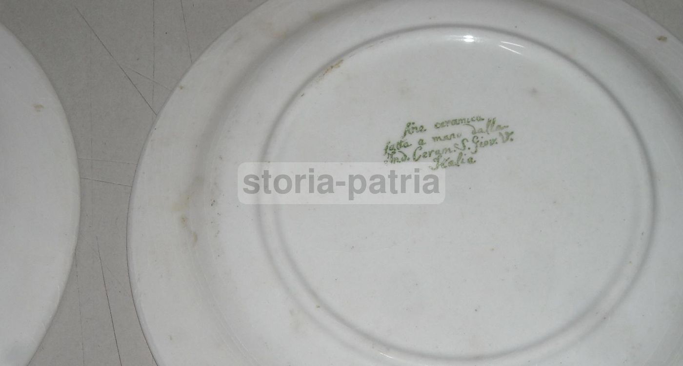 Coppia Di Piatti In Ceramica Di San Giovanni Valdarno, Anni '50