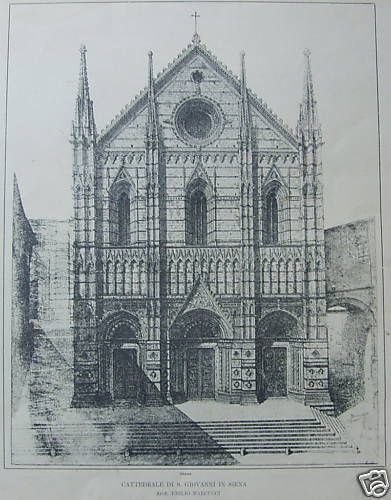 Cattedrale Di San Giovanni A Siena, Disegno Architettonico Di Emilio Marcucci