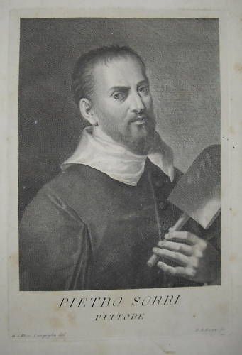 Incisione Antica Ritratto Pietro Sorri Pazzi Campiglia Fine 700