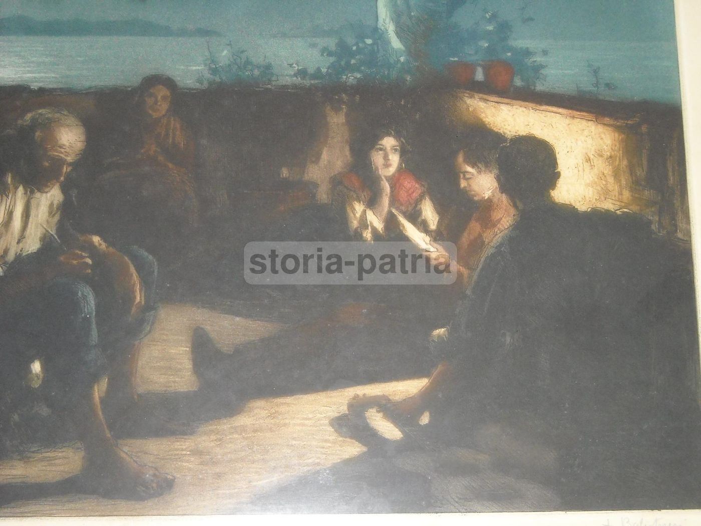 Graziella Di Lionello Balestrieri. Incisione All'Acquatinta A Colori, 1930 Circa