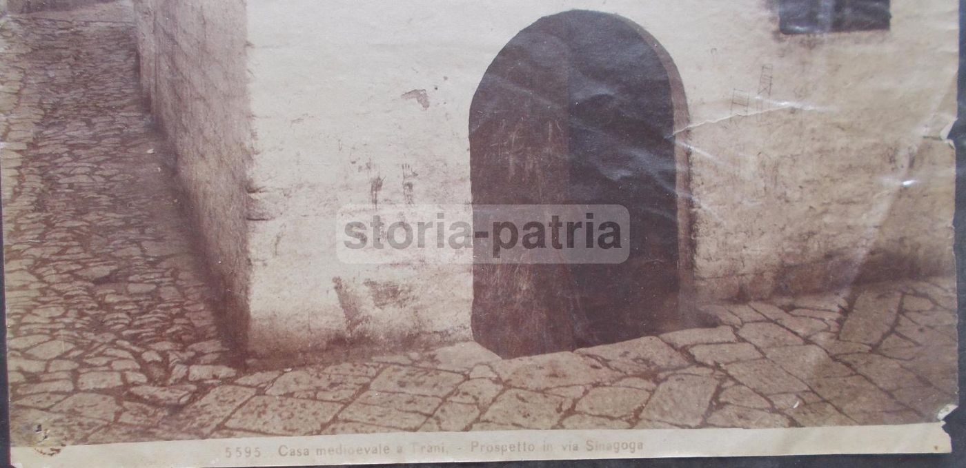 Fotografia Antica Trani, Casa Medievale In Via Sinagoga (fine '800   Inizio '900)