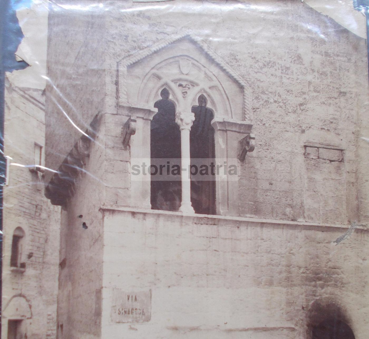 Fotografia Antica Trani, Casa Medievale In Via Sinagoga (fine '800   Inizio '900)